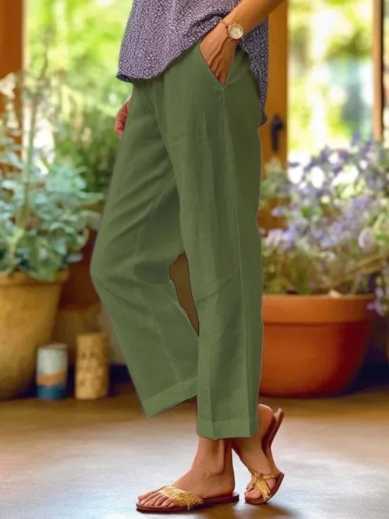 Détendu Lin – Pantalon en Lin Relaxé