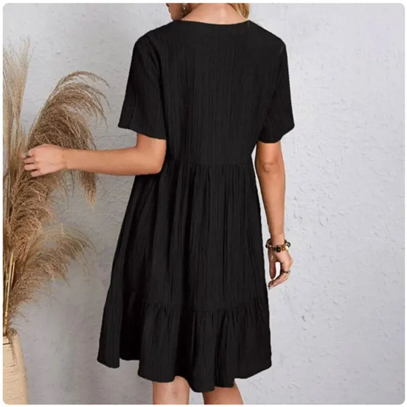 Chic Manche Courte – Robe d'Été Chic Manches Courtes