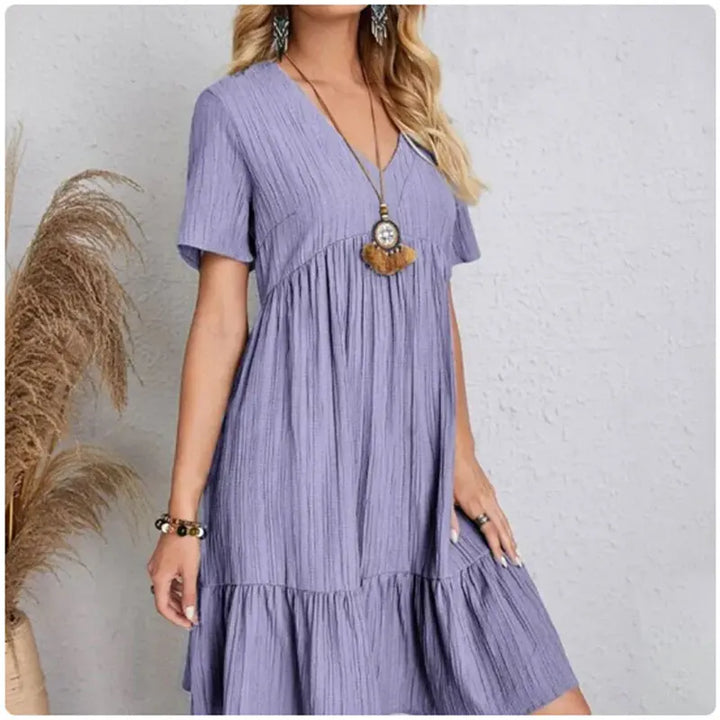 Chic Manche Courte – Robe d'Été Chic Manches Courtes