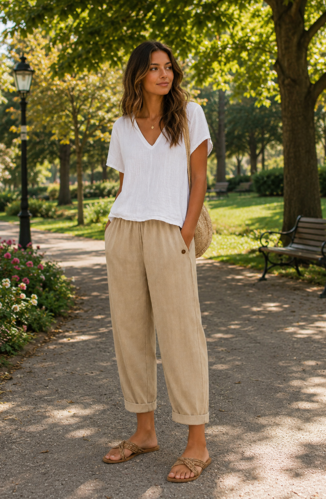 Lin Été Chic – Pantalon en Lin Chic d'Été