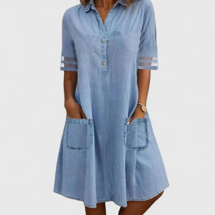 Denim Classique – Robe-Chemise Denim Classique