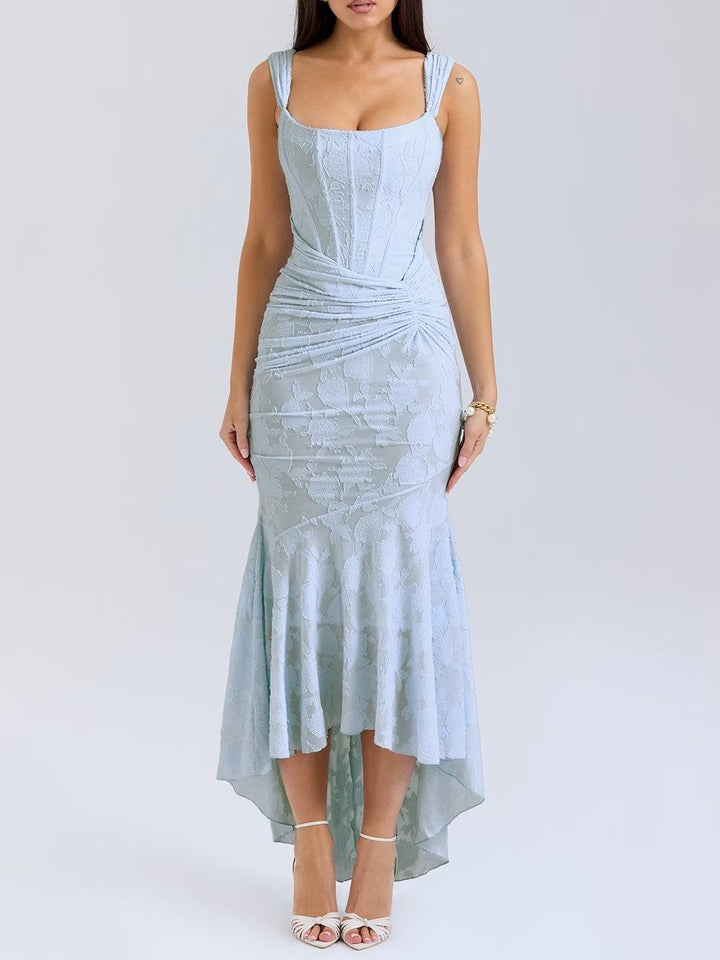 Delphine – Robe Maxi Cloche Romantique