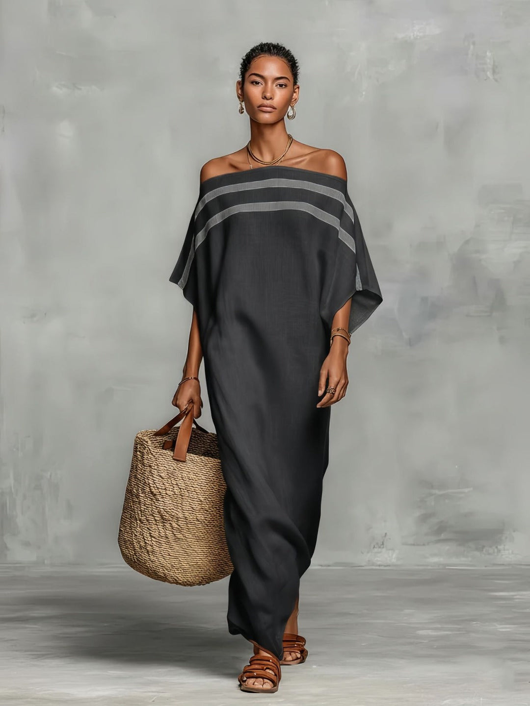 Bérénice – Robe Maxi Épaules Dénudées