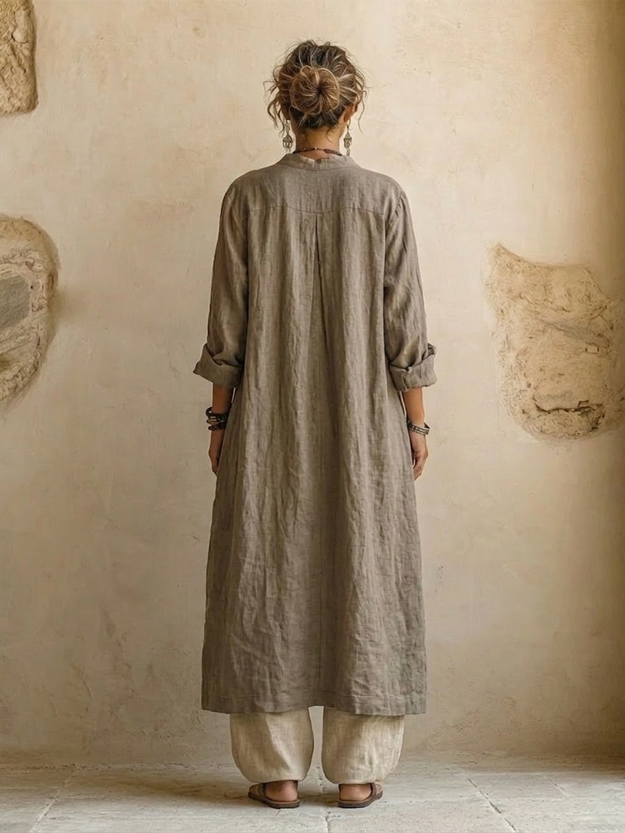 Camel – Ensemble Trois Pièces en Lin