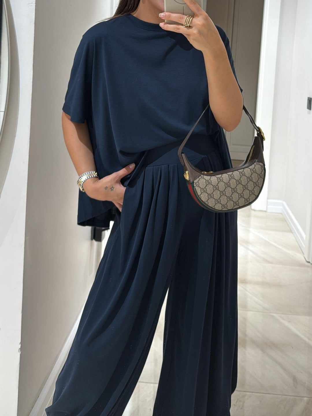 Noémie – Ensemble Top Casual et Pantalon Large