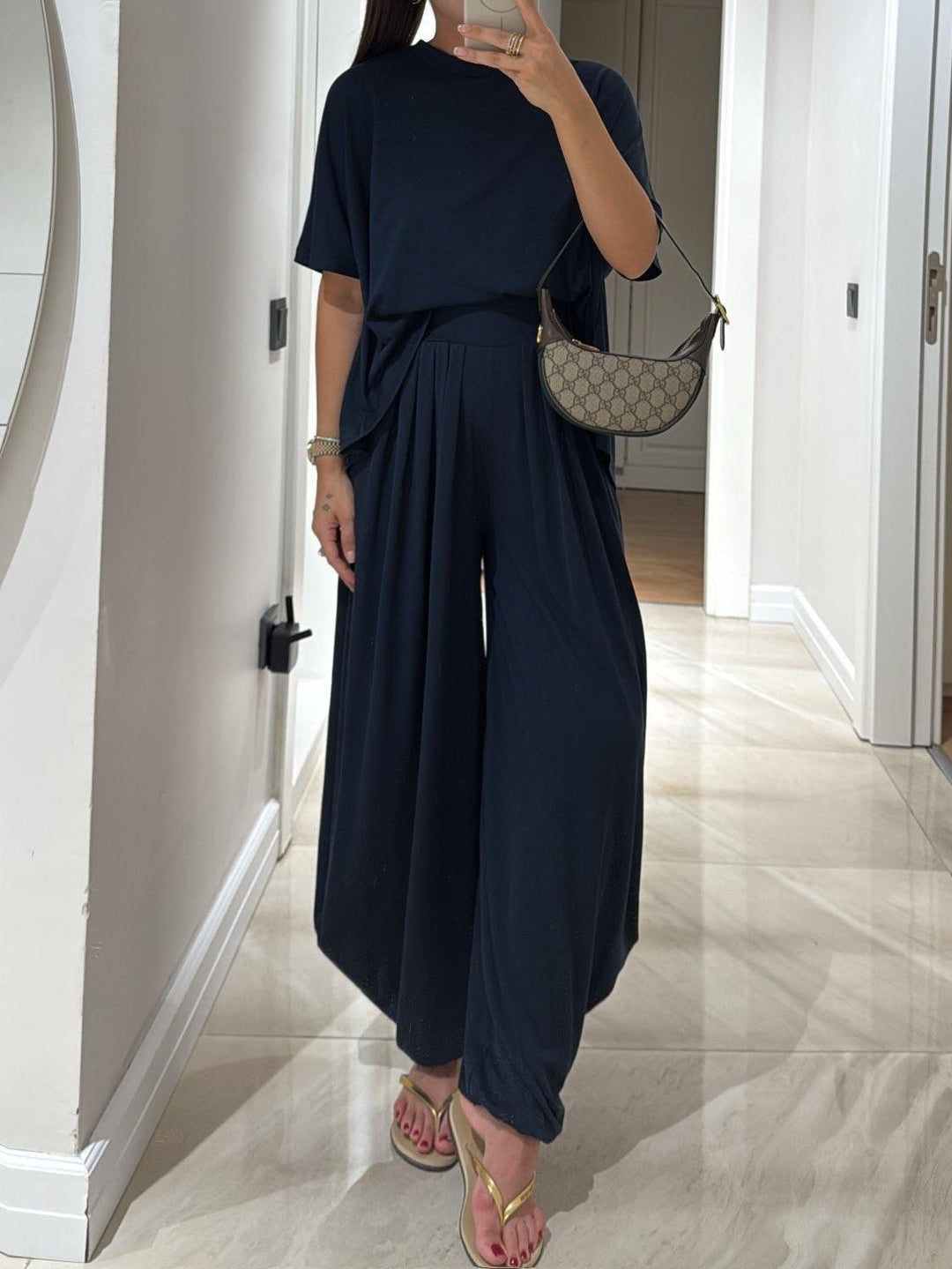 Noémie – Ensemble Top Casual et Pantalon Large