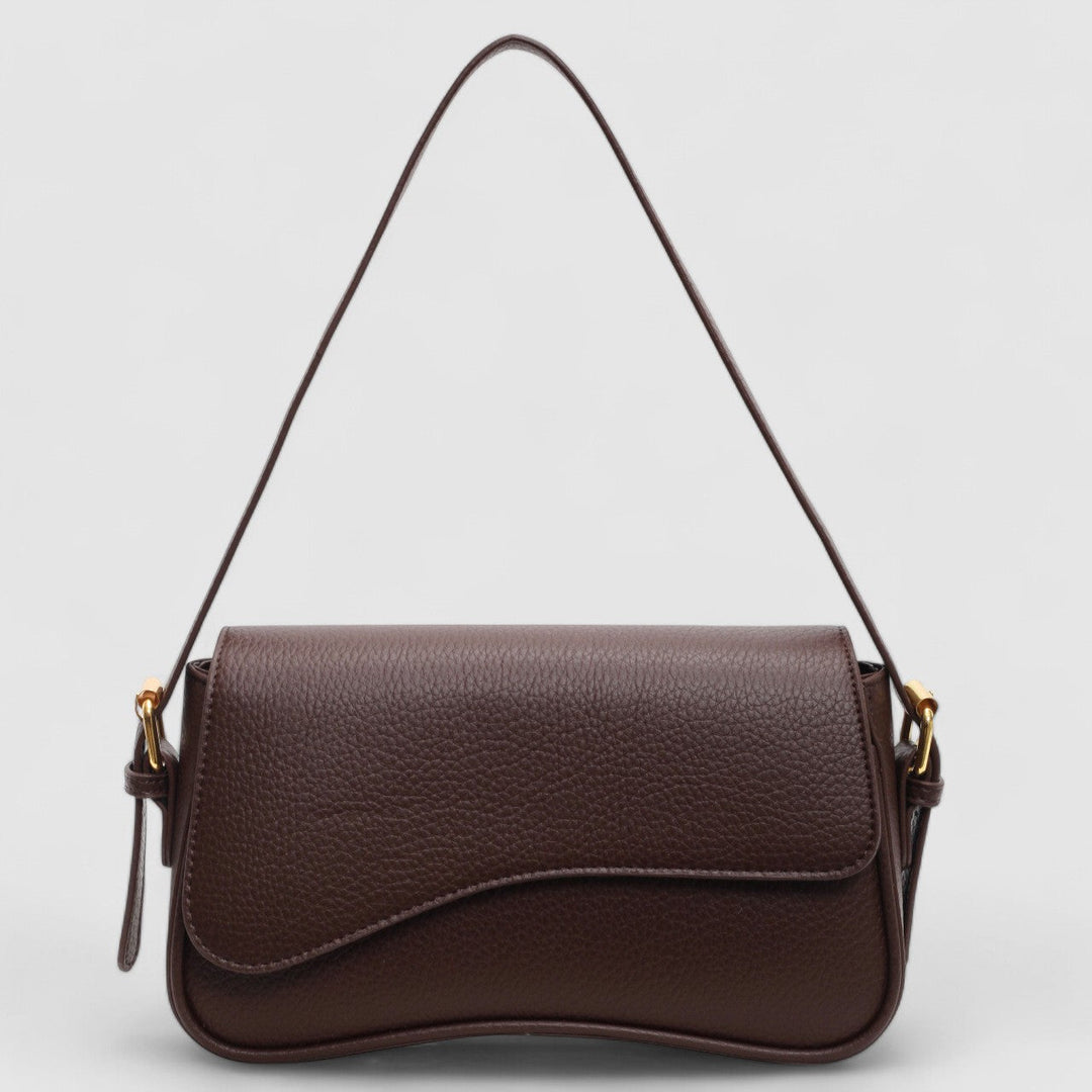 Zoé – Sac à Main Ondulé en Cuir Vegan