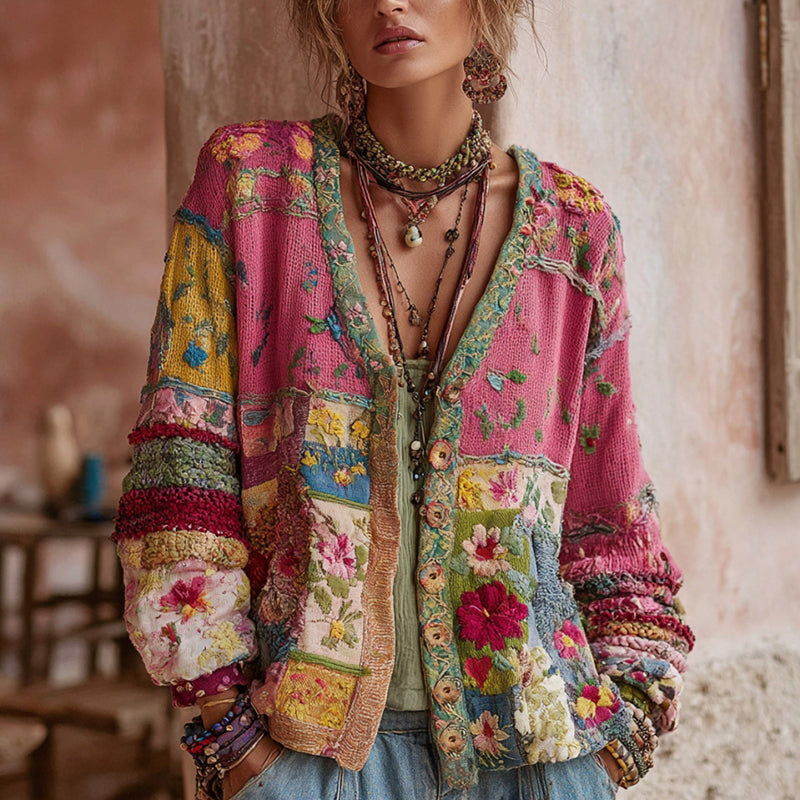 Patchwork Rose – Gilet Patchwork Classique