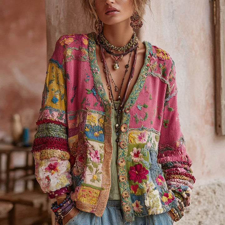 Patchwork Rose – Gilet Patchwork Classique