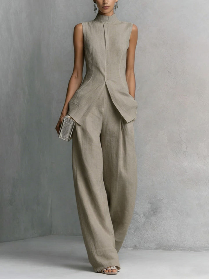 Victoire – Ensemble Col Haut et Pantalon Large
