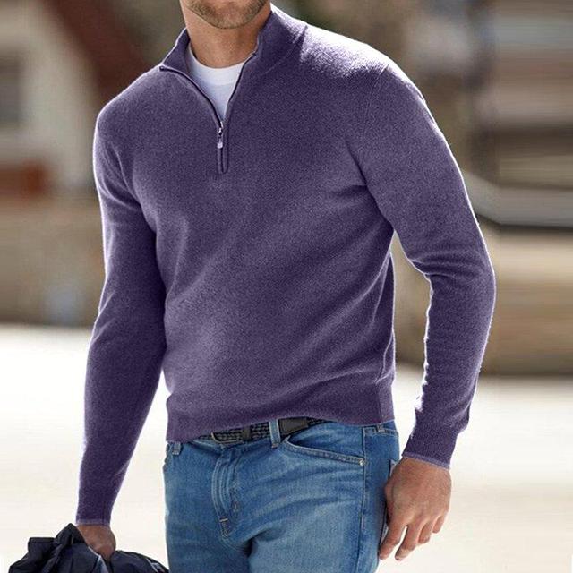 Hugo – Pull Col V Zippé pour Homme