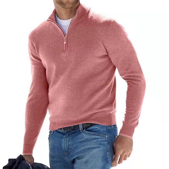 Hugo – Pull Col V Zippé pour Homme