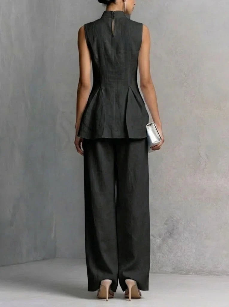 Victoire – Ensemble Col Haut et Pantalon Large