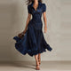 Valentine – Robe Midi Drapée Plissée