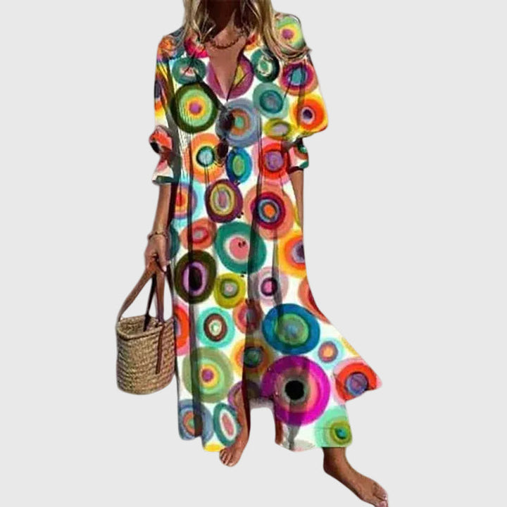 Boho Éclat – Maxi-Robe Bohème Éclatante