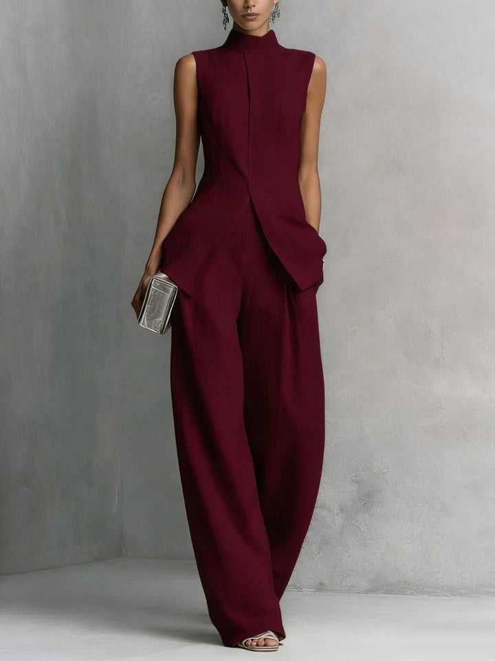 Victoire – Ensemble Col Haut et Pantalon Large