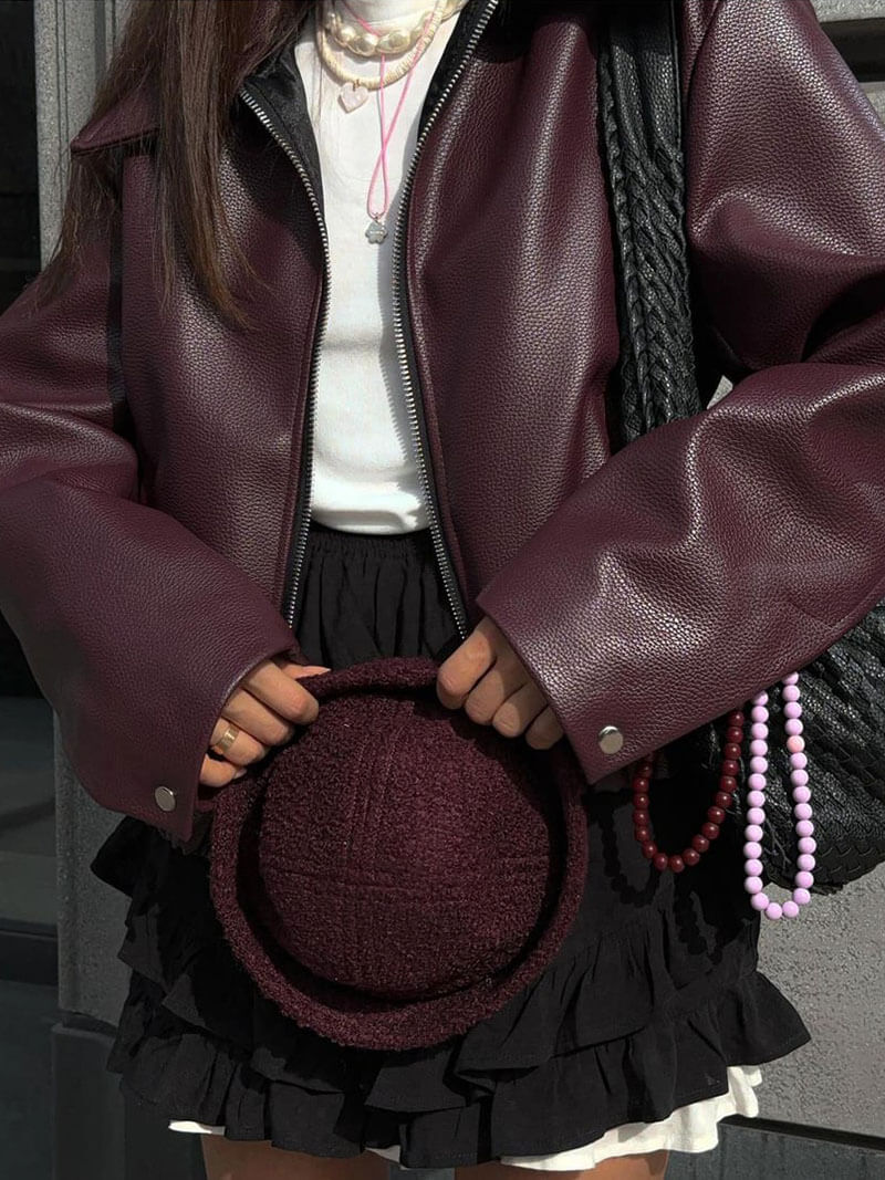 Feja – Veste Zippée Effet Cuir