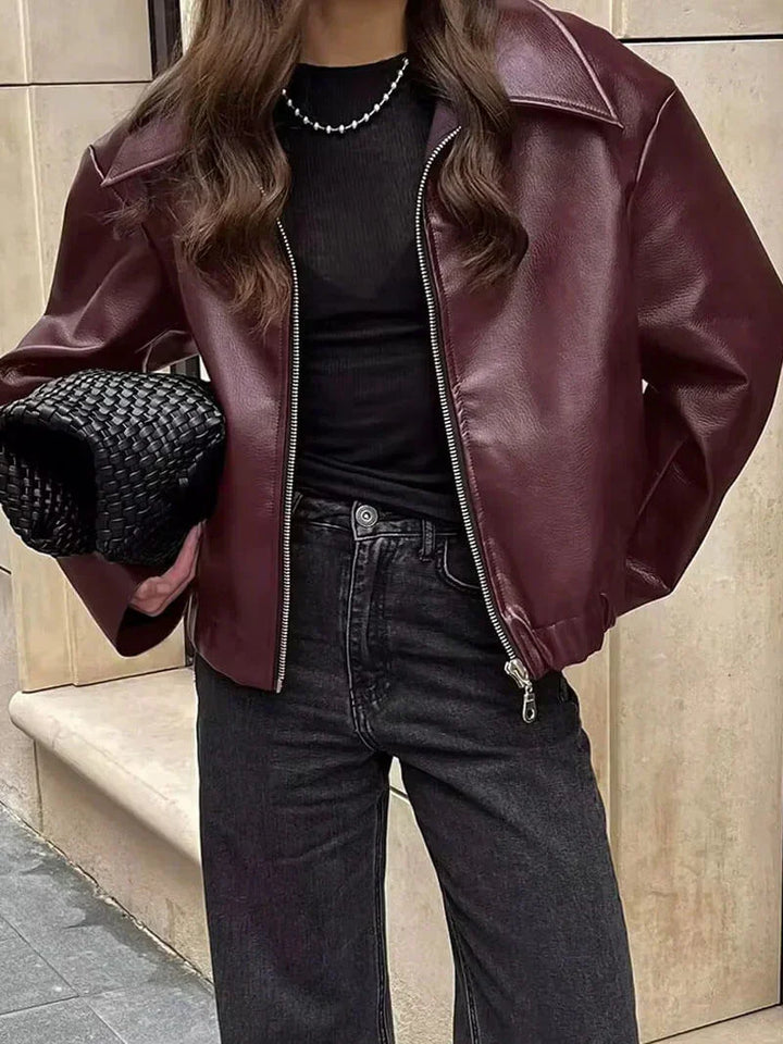 Feja – Veste Zippée Effet Cuir