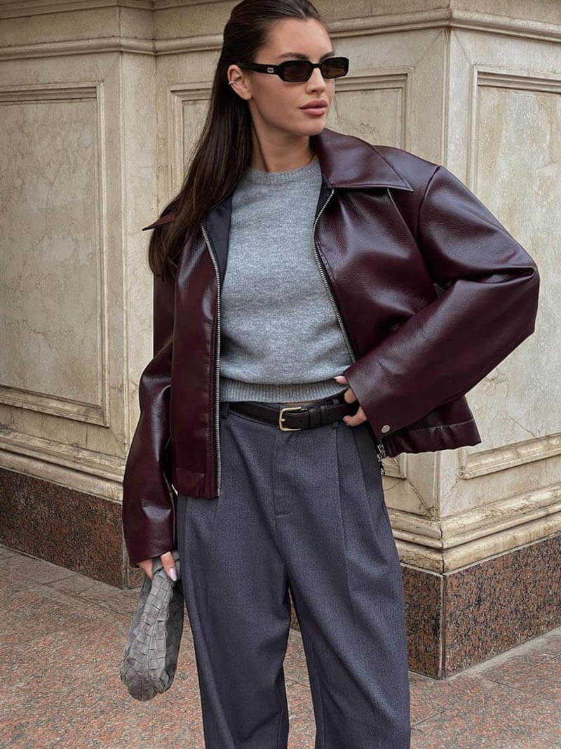 Feja – Veste Zippée Effet Cuir