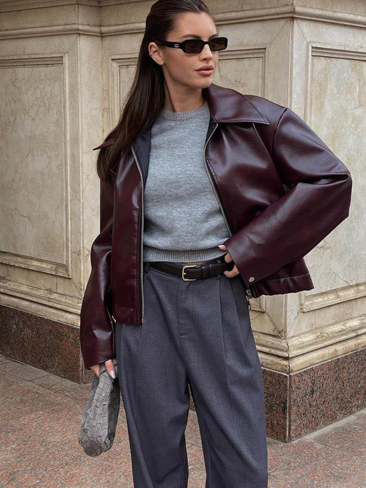 Feja – Veste Zippée Effet Cuir