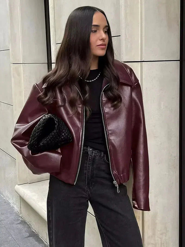 Feja – Veste Zippée Effet Cuir