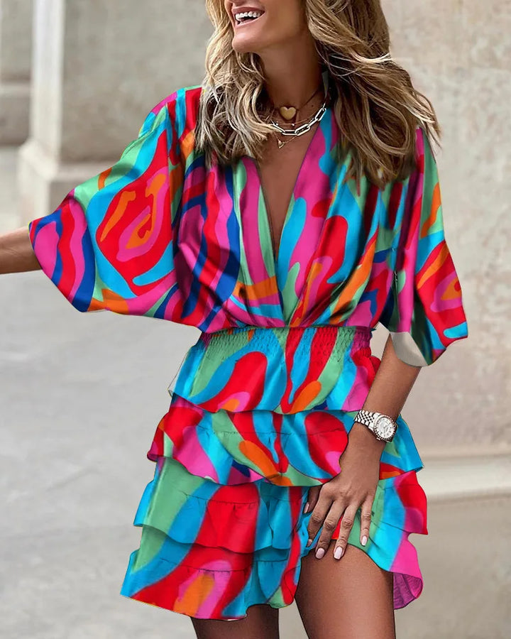 Caroline – Mini Robe Imprimée Stylée