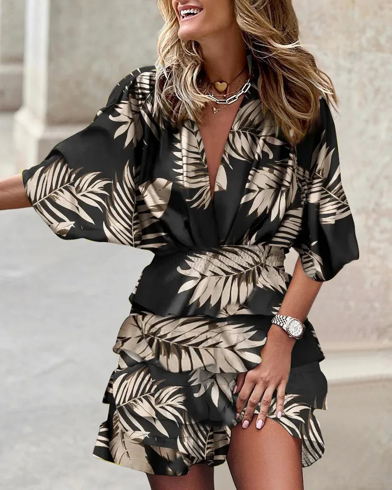 Caroline – Mini Robe Imprimée Stylée