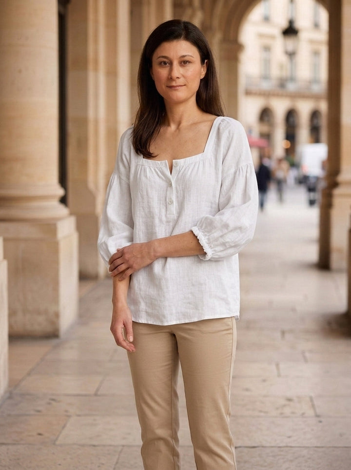 Col Carré – Blouse Col Carré