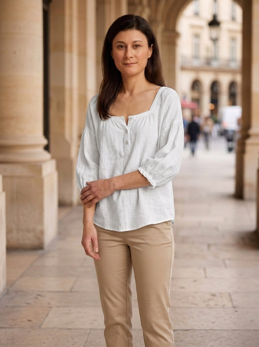 Col Carré – Blouse Col Carré
