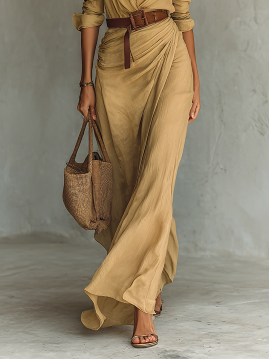 Maxi Ceinturée – Maxi-Robe à Ceinture