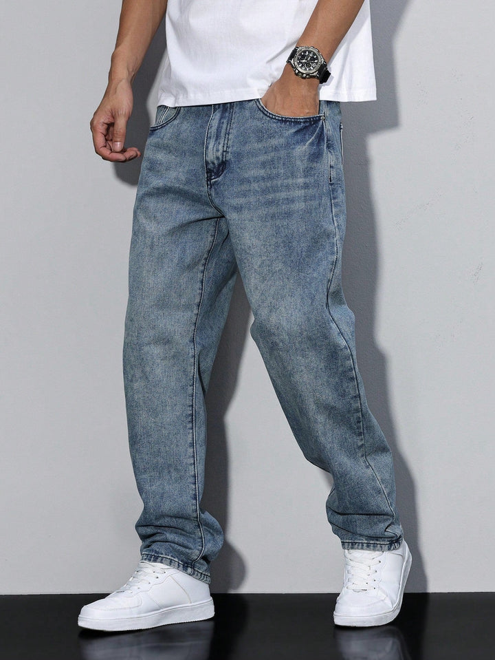 Daan – Jean Homme Uni Coupe Décontractée