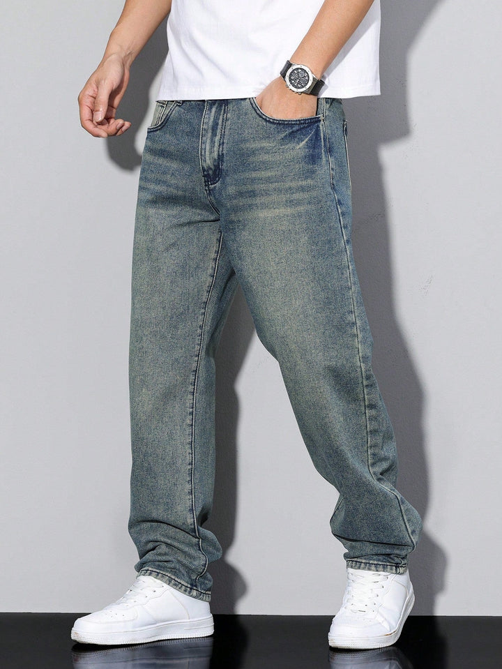 Daan – Jean Homme Uni Coupe Décontractée