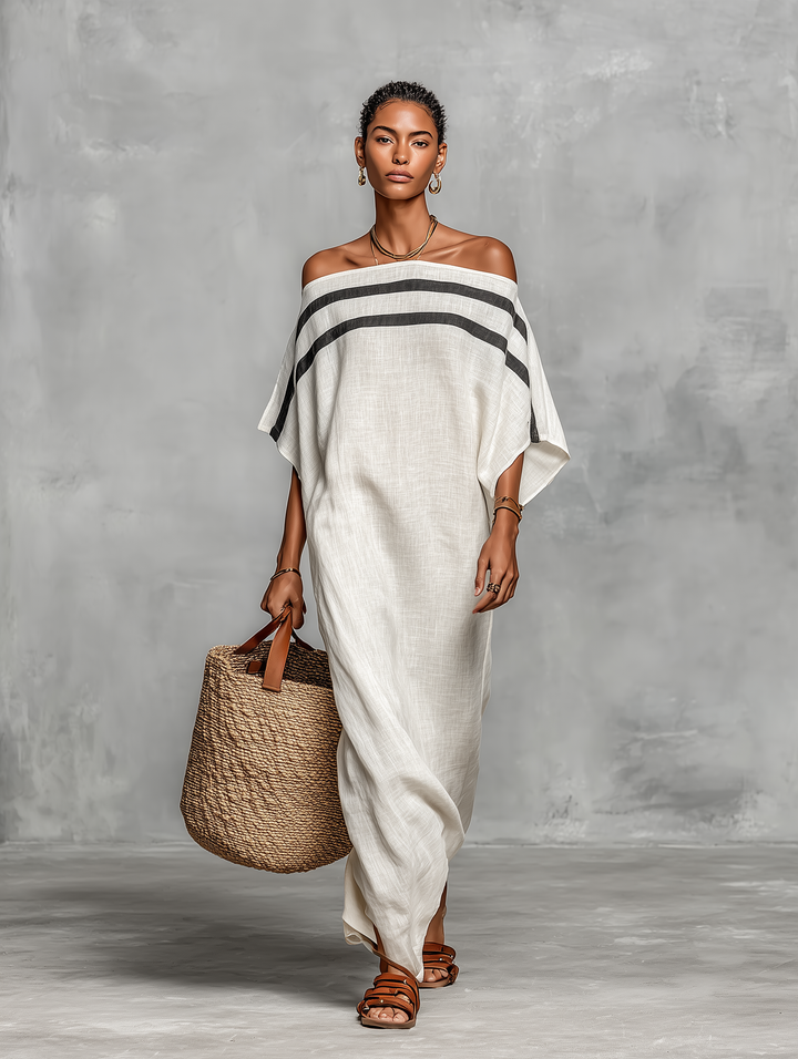 Bérénice – Robe Maxi Épaules Dénudées