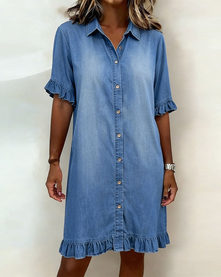 Denim Moderne – Robe Midi en Denim Moderne