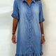 Denim Moderne – Robe Midi en Denim Moderne