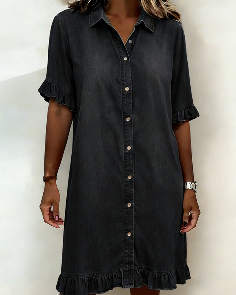 Denim Moderne – Robe Midi en Denim Moderne