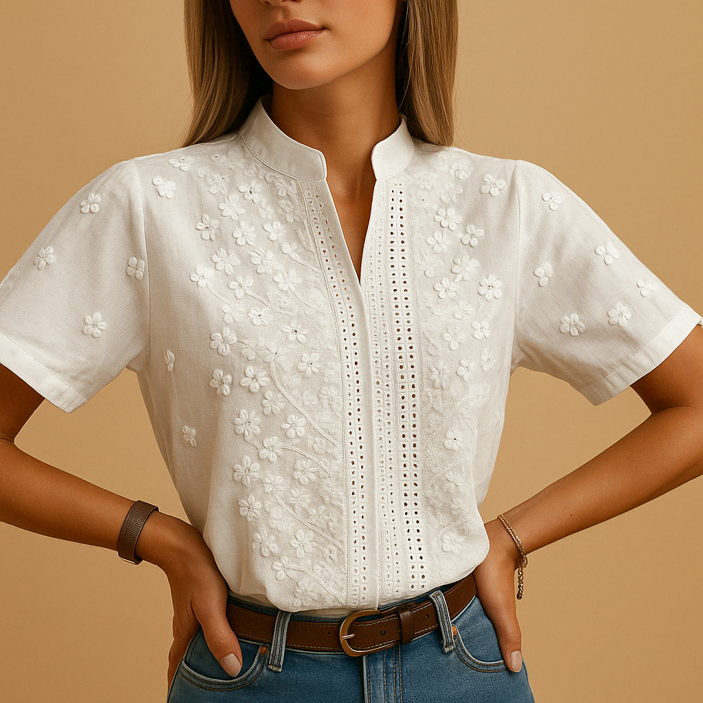 Broderie Blanche – Blouse Brodée Stylée
