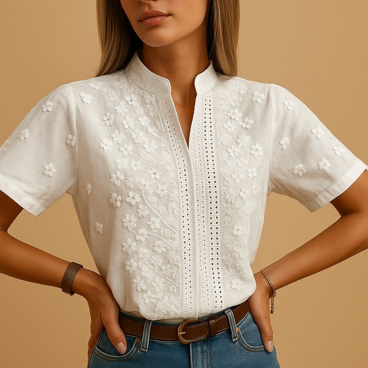 Broderie Blanche – Blouse Brodée Stylée