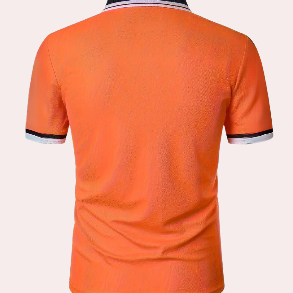 Polo élégant orange pour homme - Emiel