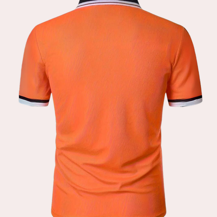 Polo élégant orange pour homme - Emiel