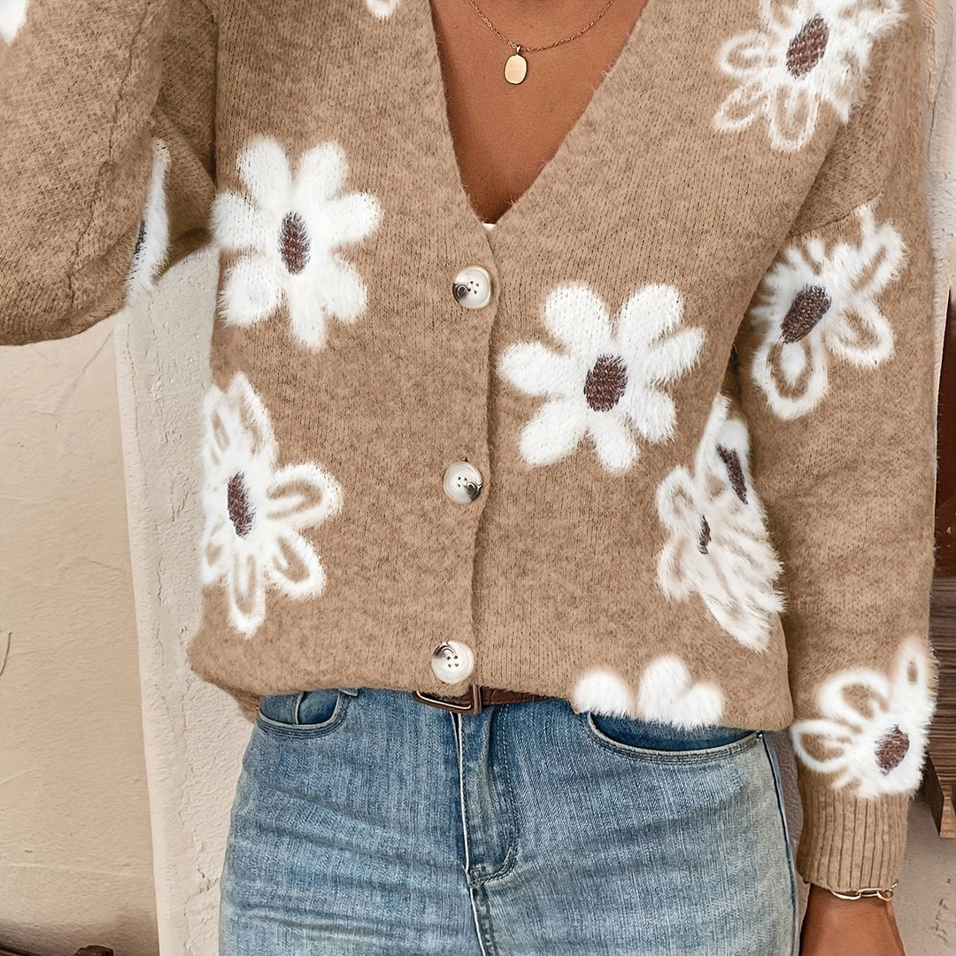 Emma – Cardigan à Motif Floral