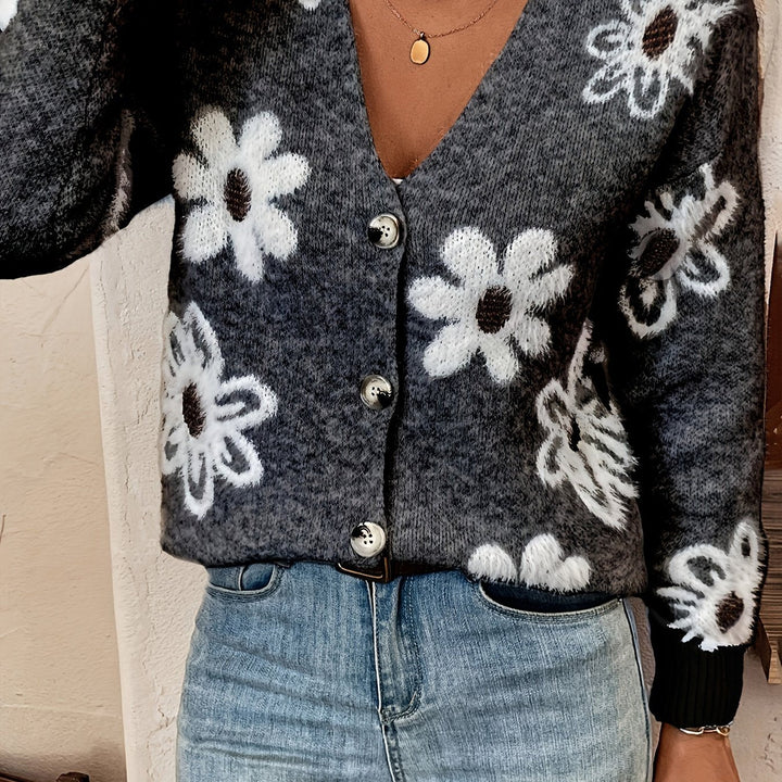 Emma – Cardigan à Motif Floral
