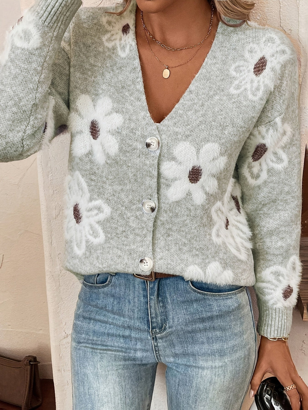 Emma – Cardigan à Motif Floral