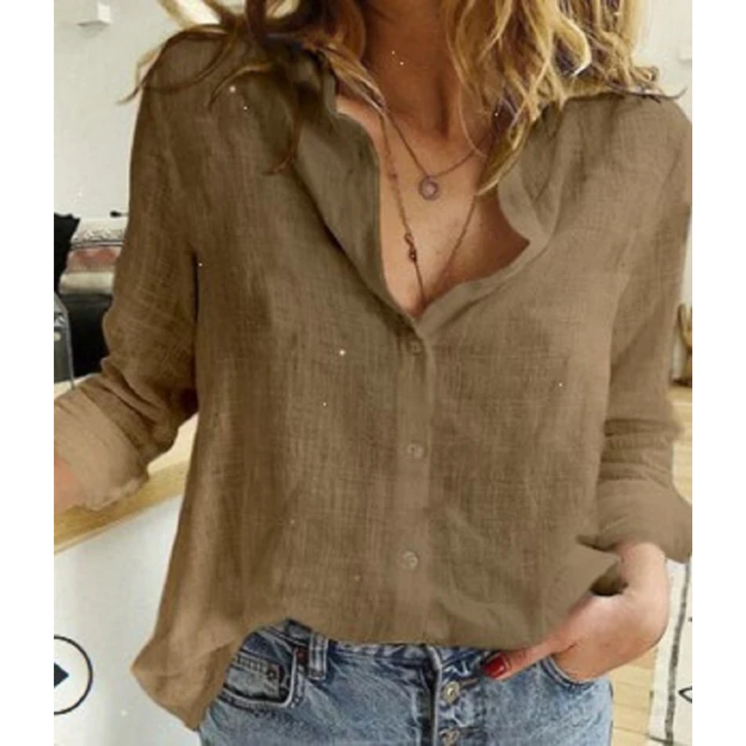 Eva – Blouse en Lin Confortable