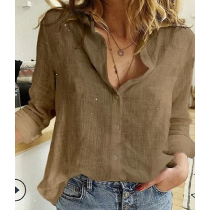 Eva – Blouse en Lin Confortable