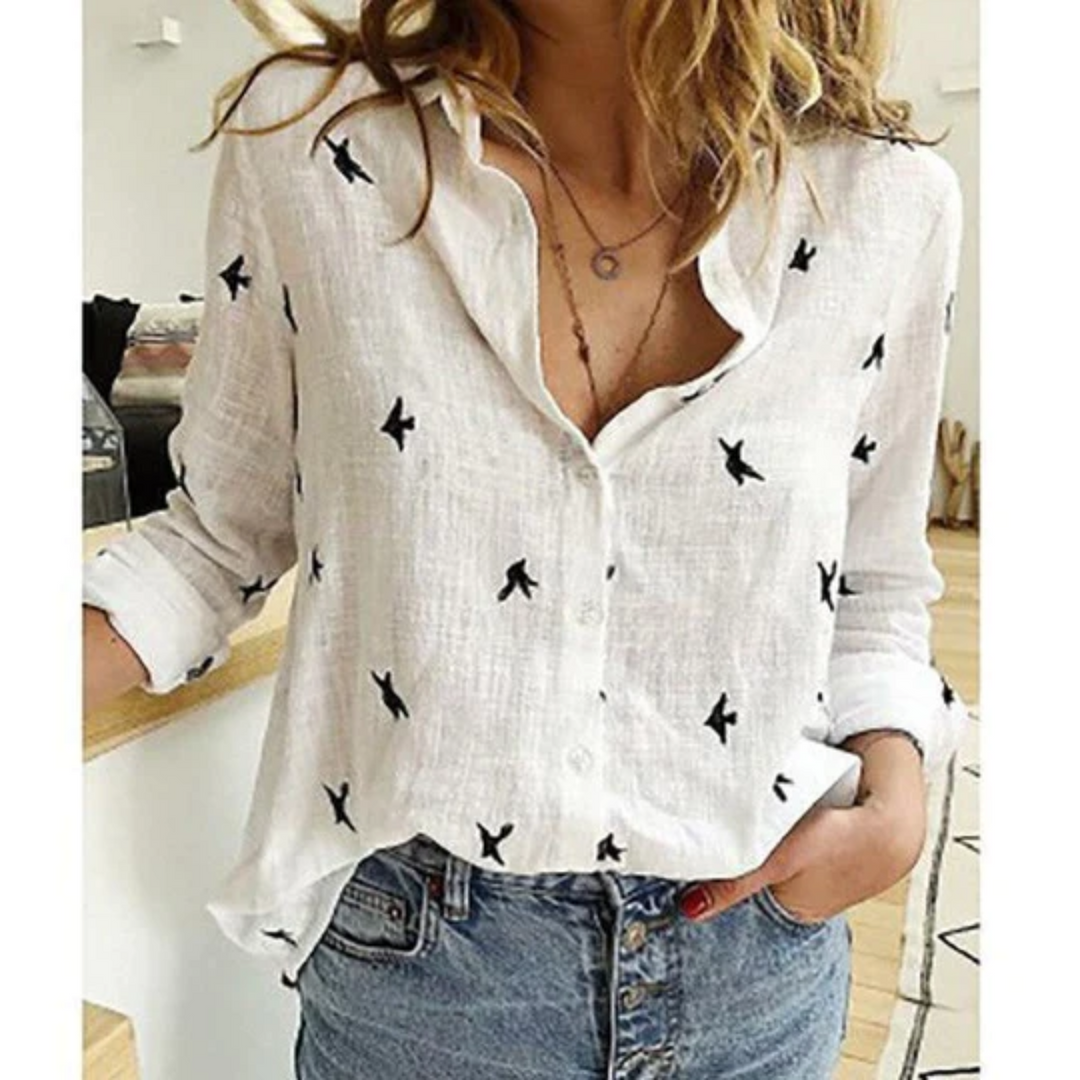 Eva – Blouse en Lin Confortable