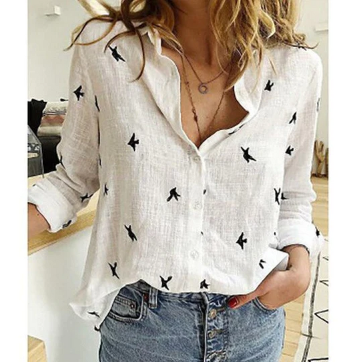 Eva – Blouse en Lin Confortable