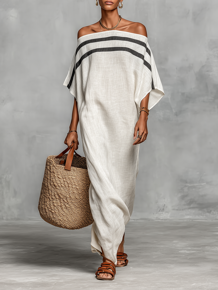 Bérénice – Robe Maxi Épaules Dénudées