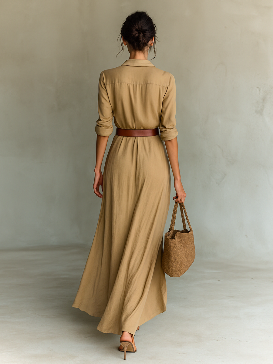 Maxi Ceinturée – Maxi-Robe à Ceinture
