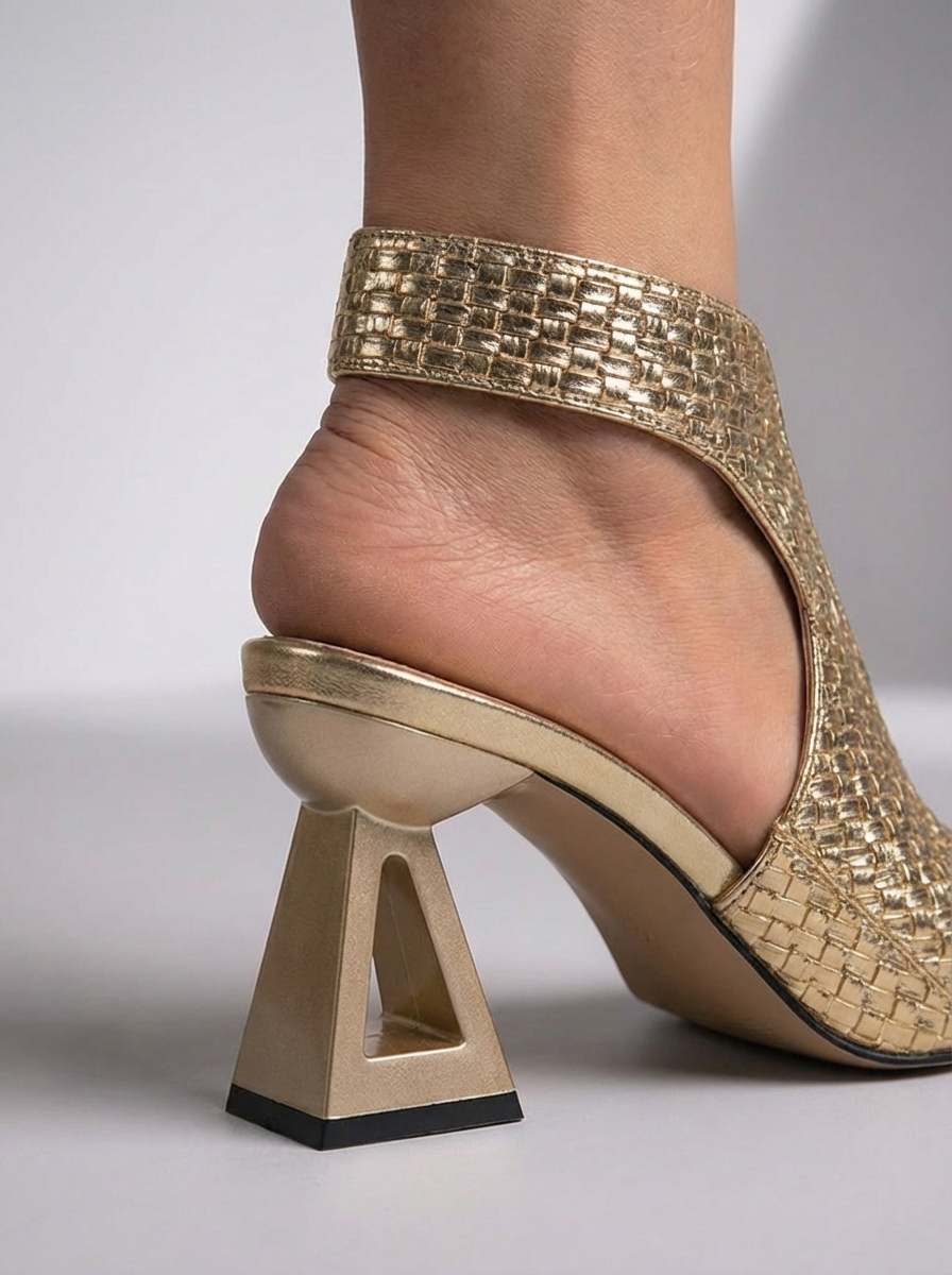 Géométrie Chic – Talons à Motif Géométrique